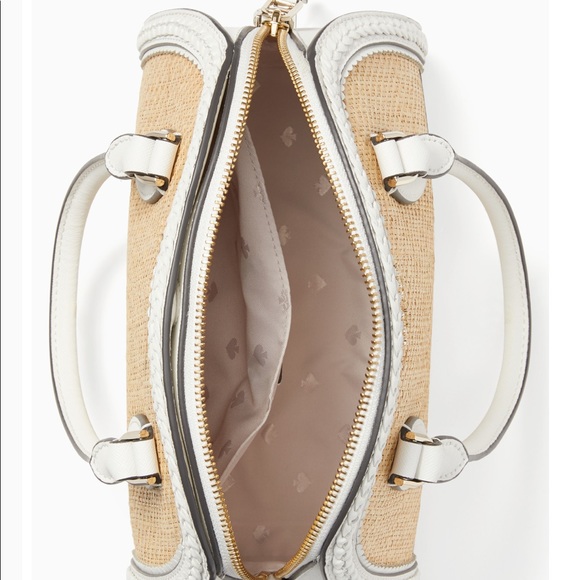 kate spade medium straw leather satchel *NWT*
